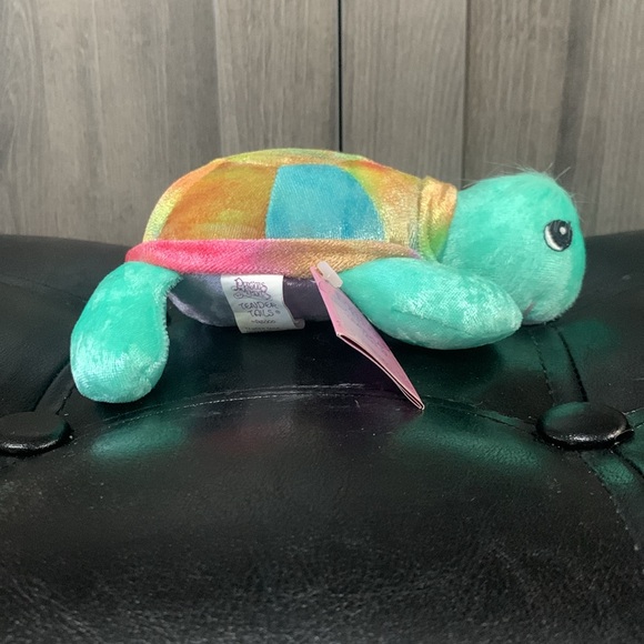 Retired Precious Moments Tender Tails Shiny Shell Plush Turtle Beanie With Tag - Picture 4 of 11